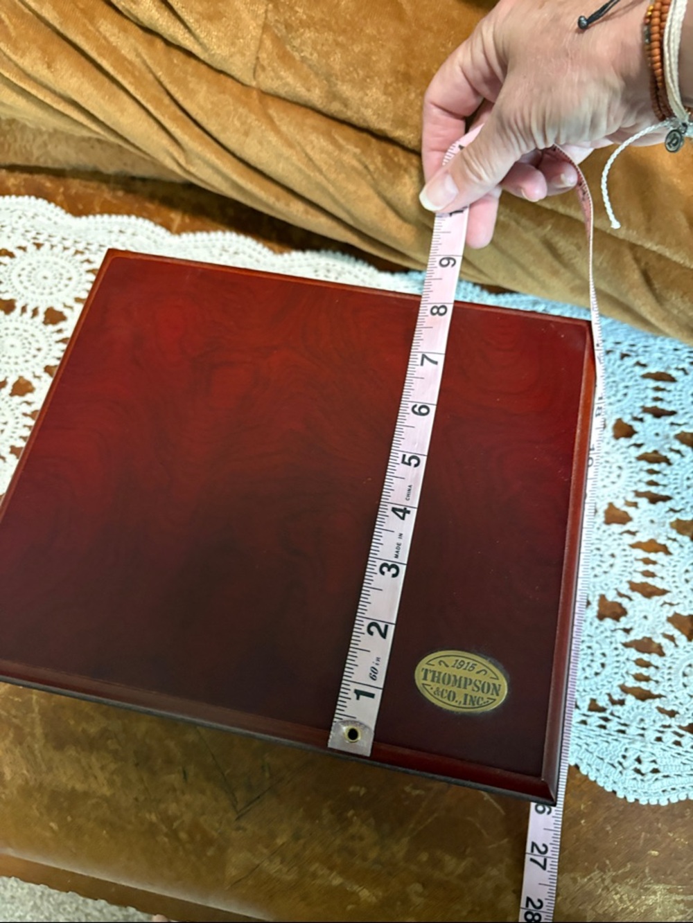 Thompson & CO 1915 Wood cigar  Box - Deep cherry - Picture 7 of 7
